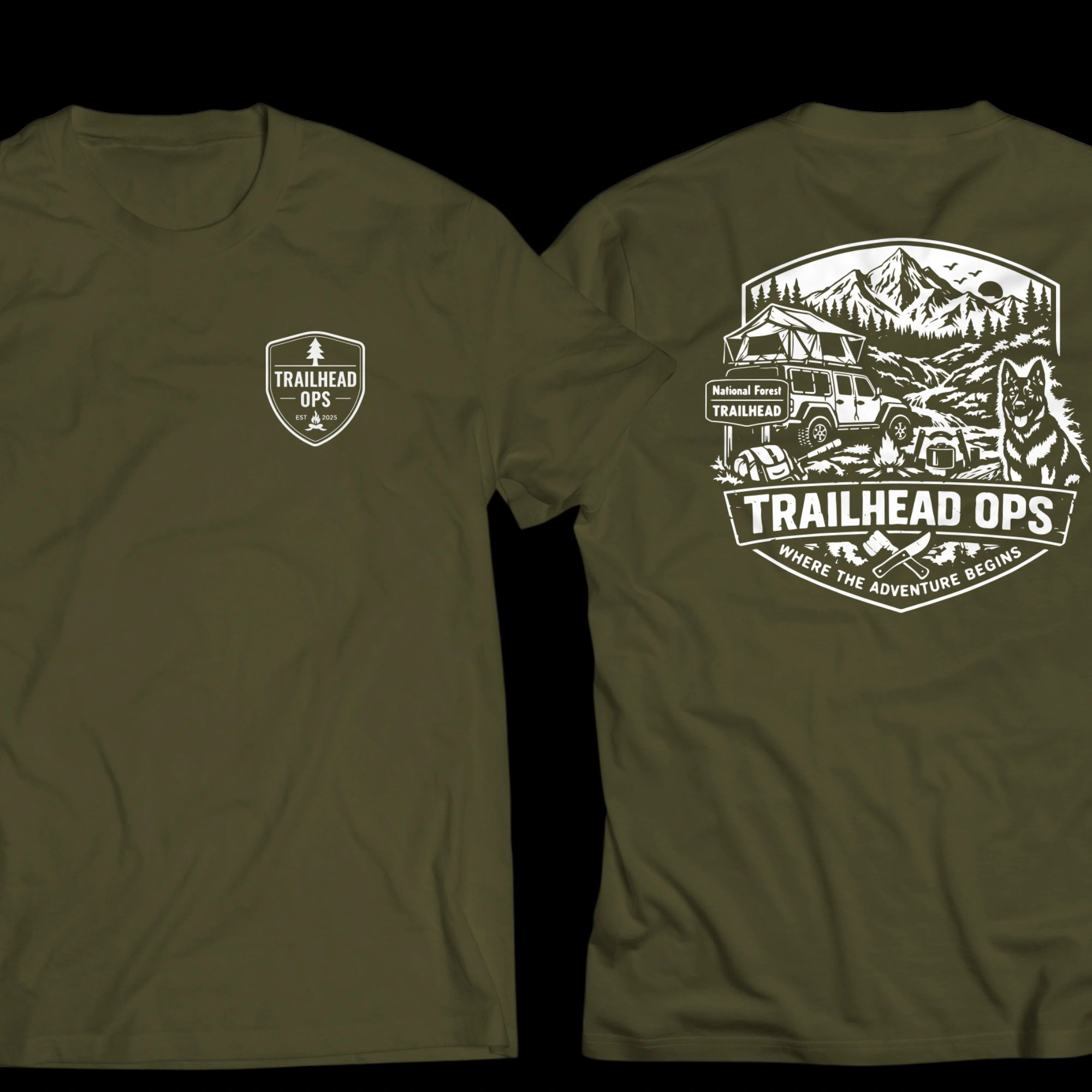 Trailhead Ops t-shirt front and back